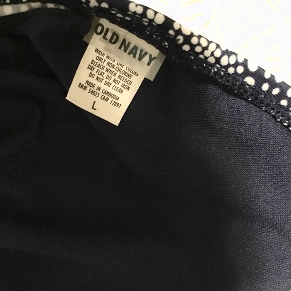 Old Navy NWOT M/L navy white print bikini - Picture 3 of 4