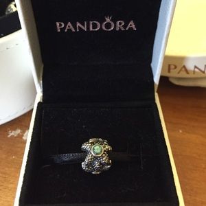 Authentic pandora sea star turqoise charm