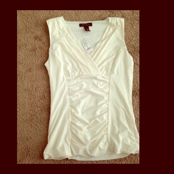 Whbm nwbt white blouse