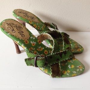 Naughty Monkey Pony Hair Sandals 7.5
