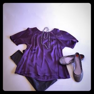 Gorgeous purple silk blouse - Kenar