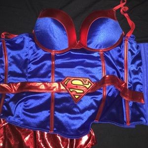 Hot Topic Superman Corset Blue