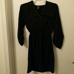 Cute Black V-neck Dress