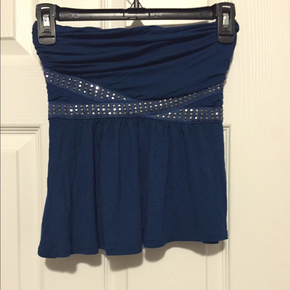 Express embellished peplum style tube top - Picture 1 of 2