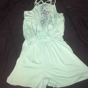 Turquoise romper Charlotte Russe