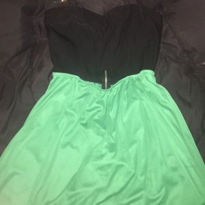 Black and Teal high low skirt size m