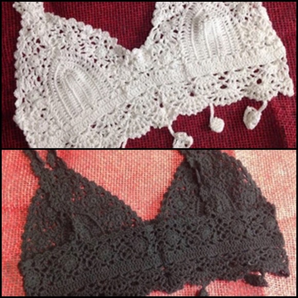 NWT Crochet Tassel Crop Top - Picture 3 of 4