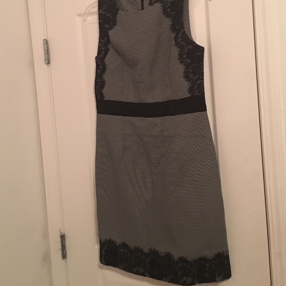 Black and White Business Suited Dress w/ Lace