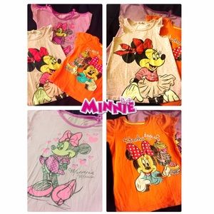 Girls Minnie Mouse Tops/ Shirt Bundled