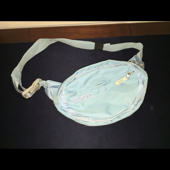 Light blue Jansport fanny pack