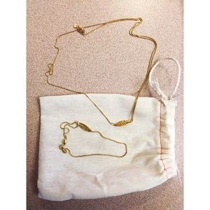 Alex and Ani Feather Necklace and Bracelet