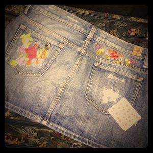 Patchwork Jean Skirt by Guess size 32