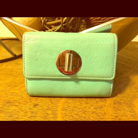 Tiffany & Co. Leather Turn Lock tab wallet