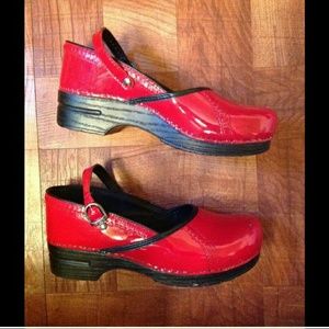 DANSKO Candy Apple Red nursing shoes.