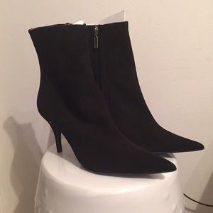 Bruno Magli- black suede ankle boot-size 41