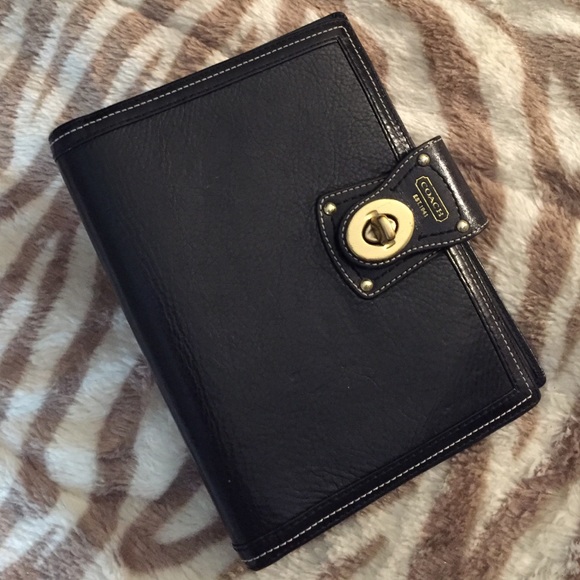 Coach planner, black leather... Make me an offer