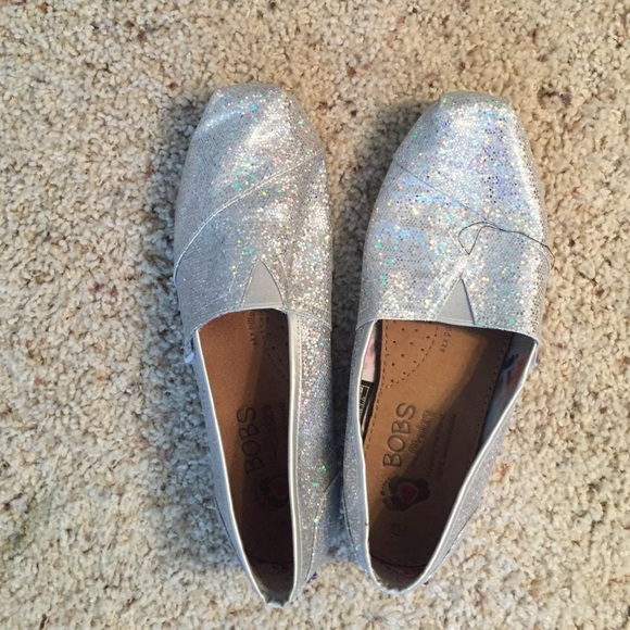 Silver glittery Bob flats.