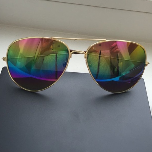 🌈Rainbow 🌈 Mirror Lens Aviators - Picture 2 of 4