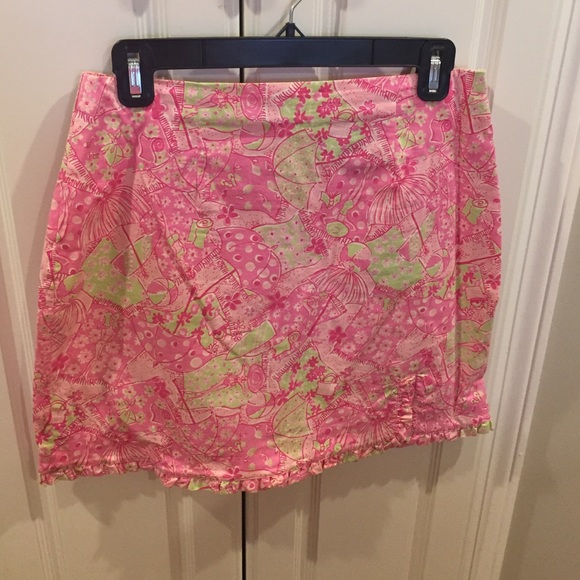 SALE 🍍🍍🍍Lilly Pullitzer Pink and Green Skirt - Picture 1 of 3