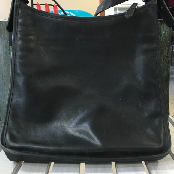 Black coach leather pocketbook
