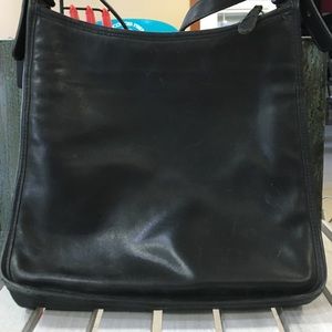Black coach leather pocketbook