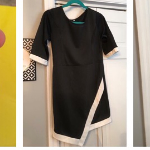 Trendy Black and White Dress