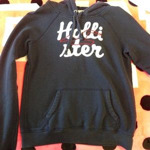 Hollister hoodie navy blue sz large