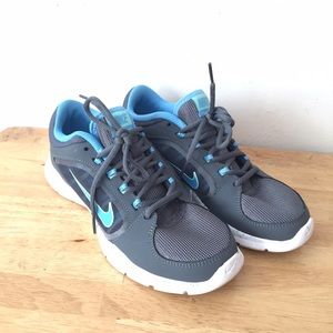 Grey/ blue nike sneakers