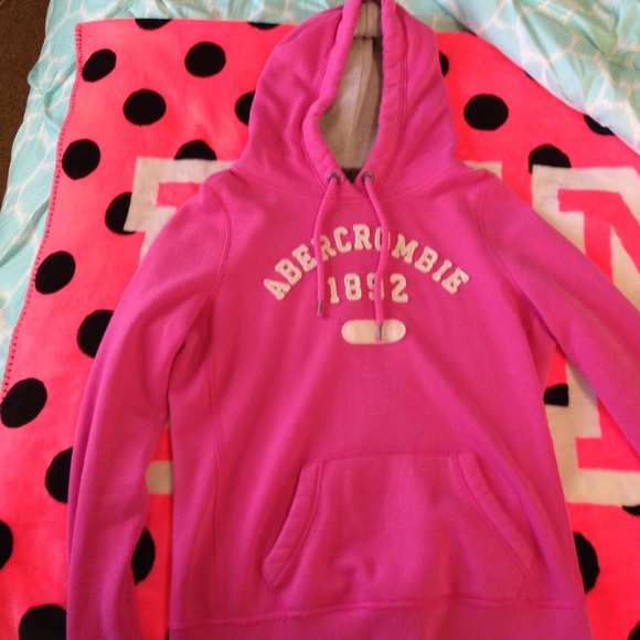 Abercrombie hoodie pink medium
