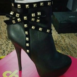 Ankle studded booties