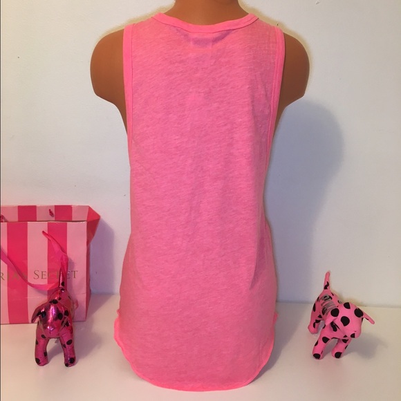 NEW PINK VS LOGO CHEETAH PRINT MUSCLE TANK - Picture 4 of 4