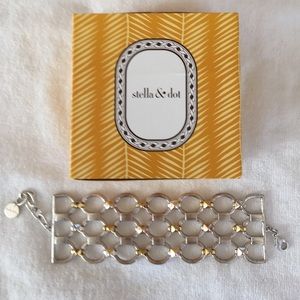 Stella & Dot Silver and Gold Bracelet