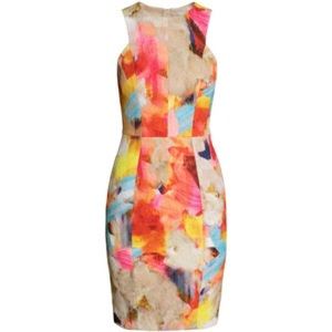 H&M Watercolor Printed Dress