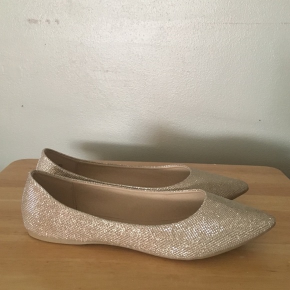 Gold and Glitter Flats - Picture 2 of 4