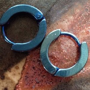Blue stainless steel hoops