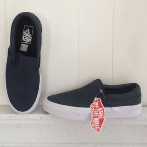 Vans NEW Perforated Leather Classic Slip-On