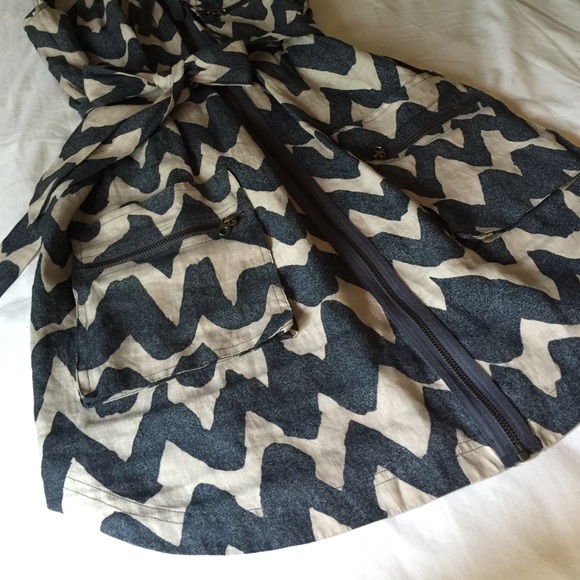 Calvin Klein linen chevron dress XS - Picture 3 of 5