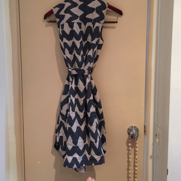 Calvin Klein linen chevron dress XS - Picture 4 of 5