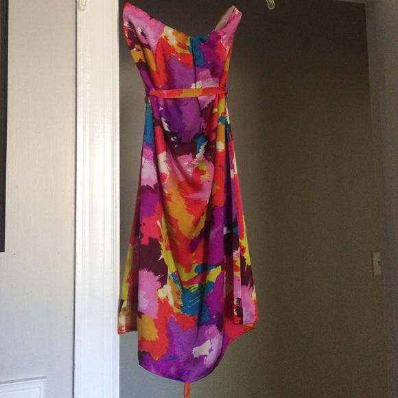 Fun Multi-colored Strapless Dress