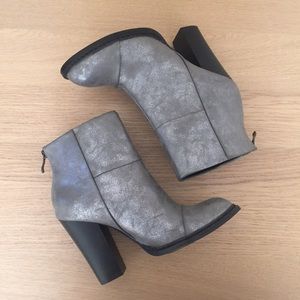 Nasty Gal Metallic Silver Booties