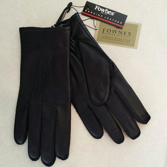 NWT Cashmere lined mens leather driving gloves