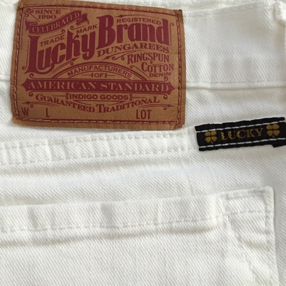 Lucky brand white crop jeans