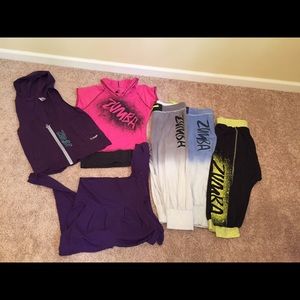 lot of zumba clothes sizes S/m