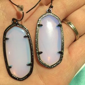 SOLD Kendra Scott Opalite Gunmetal Elles