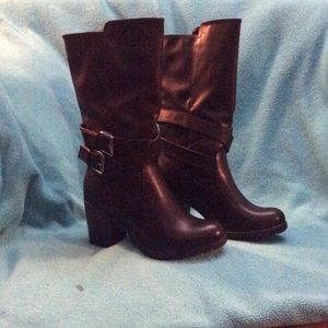 MIA Black Leather Boots