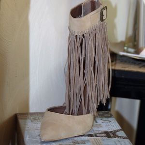 Fringe heels