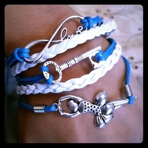 NEW leather charm bracelet