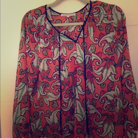 Daniel Rainn paisley, long sleeve blouse