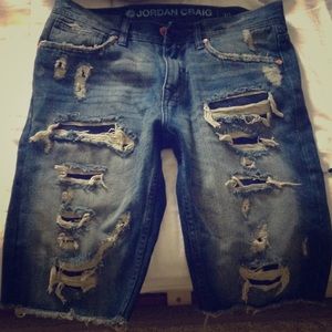 Denim ripped cut off jeans