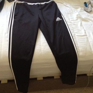 Black Adidas  fitted track pants